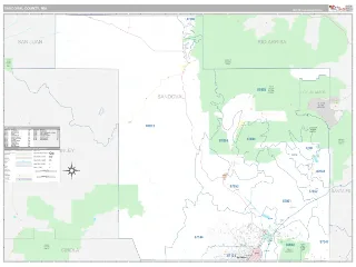Sandoval County, NM Classic style ZIP Code wall map