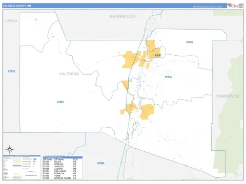 Valencia County, NM map