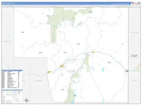 Elko County, NV map