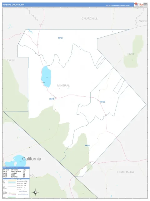 Mineral County, NV map