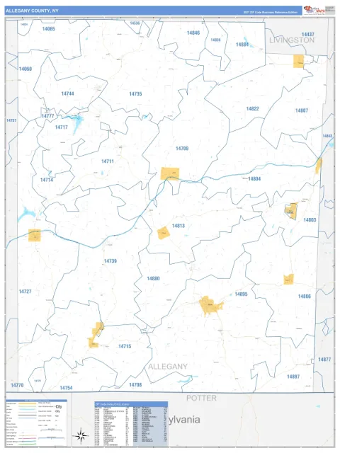 Allegany County, NY map