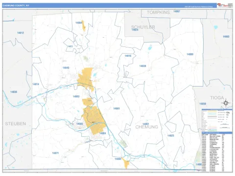 Chemung County, NY map