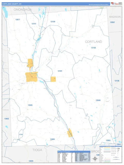 Cortland County, NY map