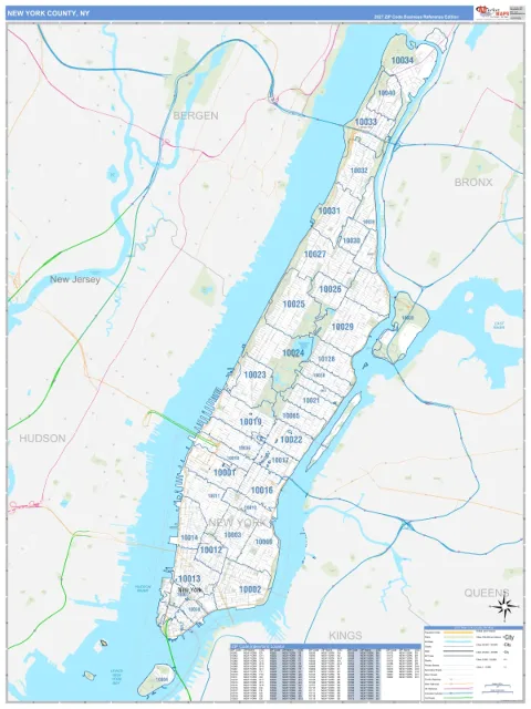 New York County, NY map