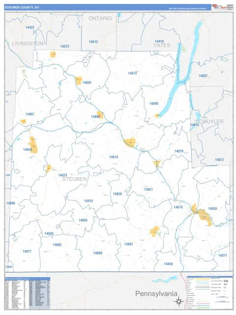 Steuben County, NY map