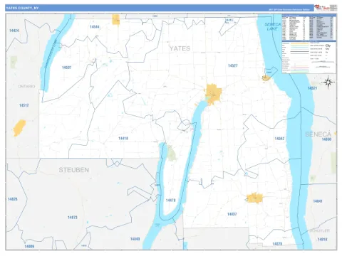Yates County, NY map