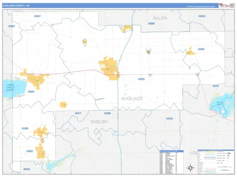 Auglaize County, OH map