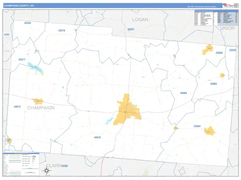 Champaign County, OH map