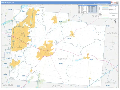 Greene County, OH map