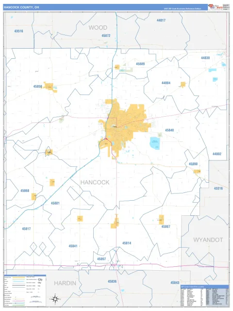 Hancock County, OH map