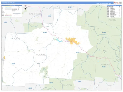 Hocking County, OH map