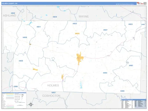 Holmes County, OH map