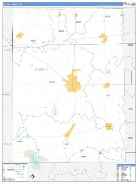 Preble County, OH map