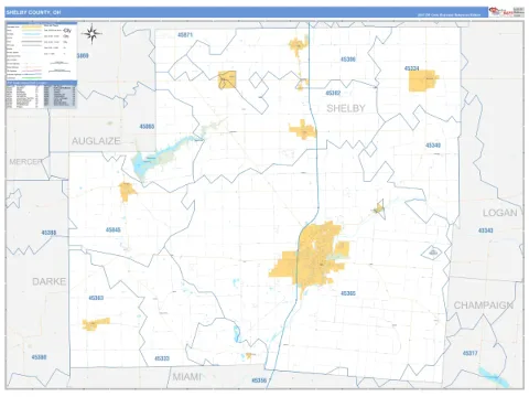 Shelby County, OH map