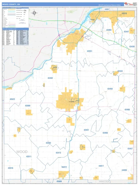 Wood County, OH map