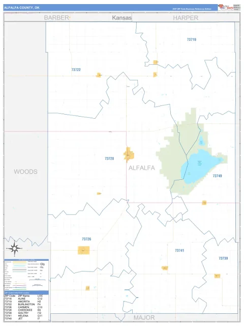Alfalfa County, OK map