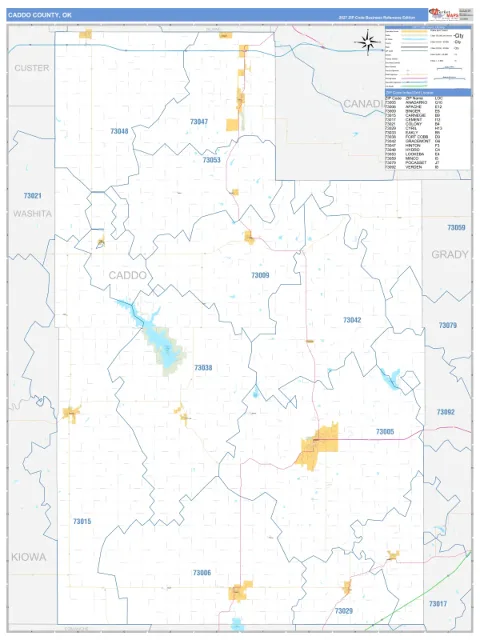 Caddo County, OK map