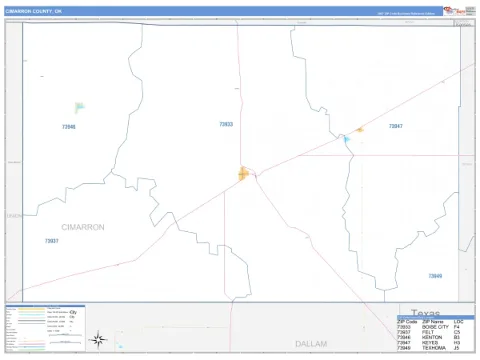 Cimarron County, OK map