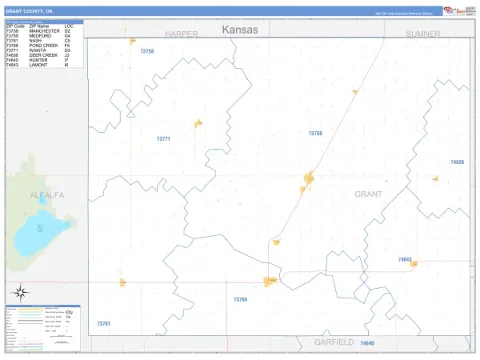 Grant County, OK map