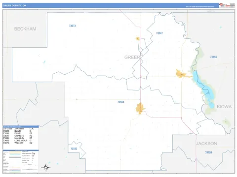 Greer County, OK map