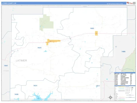 Latimer County, OK map