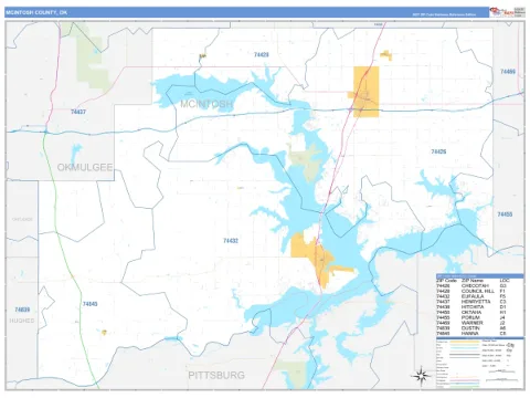 McIntosh County, OK map