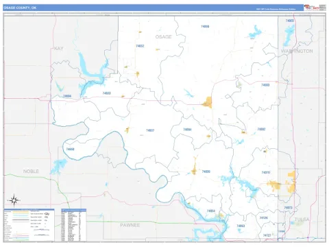 Osage County, OK map