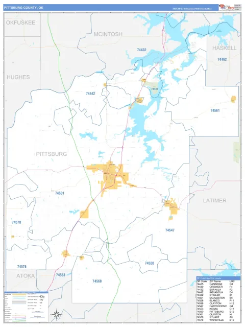 Pittsburg County, OK map