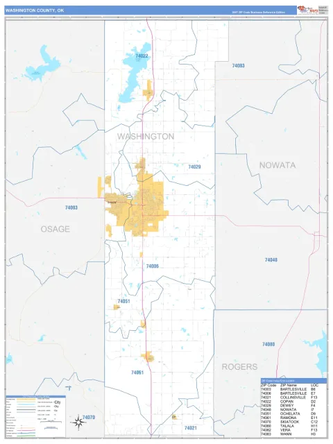 Washington County, OK map