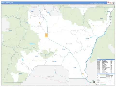 Baker County, OR map