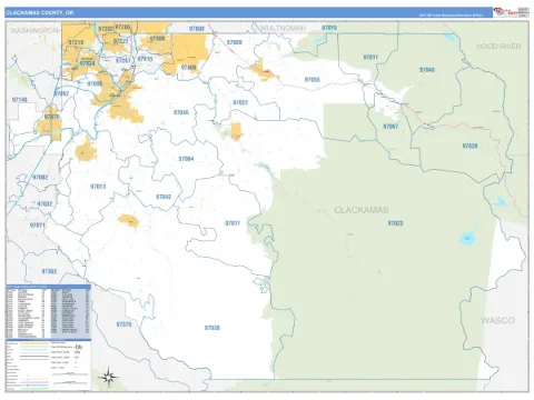 Clackamas County, OR map