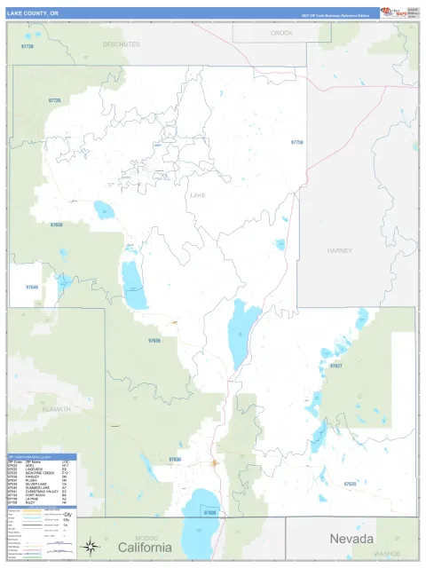 Lake County, OR map