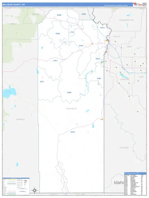 Malheur County, OR map