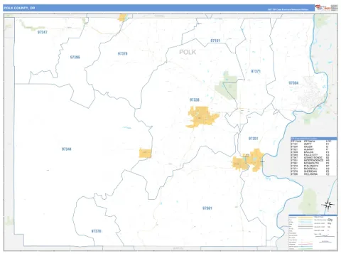 Polk County, OR map