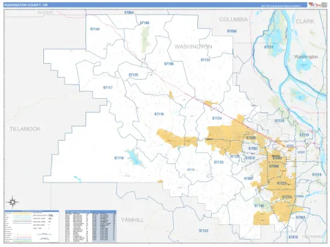 Washington County, OR map