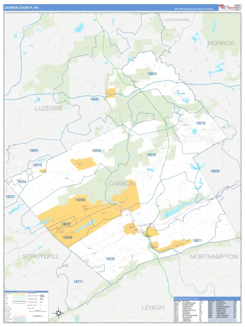 Carbon County, PA map