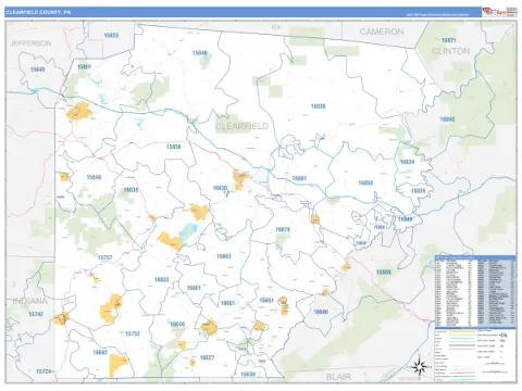 Clearfield County, PA map