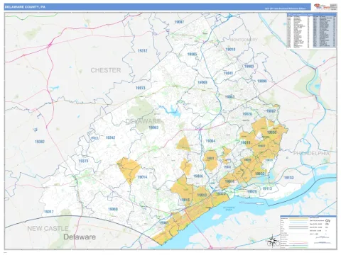 Delaware County, PA map