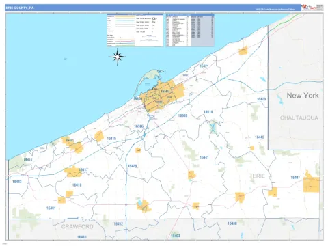 Erie County, PA map