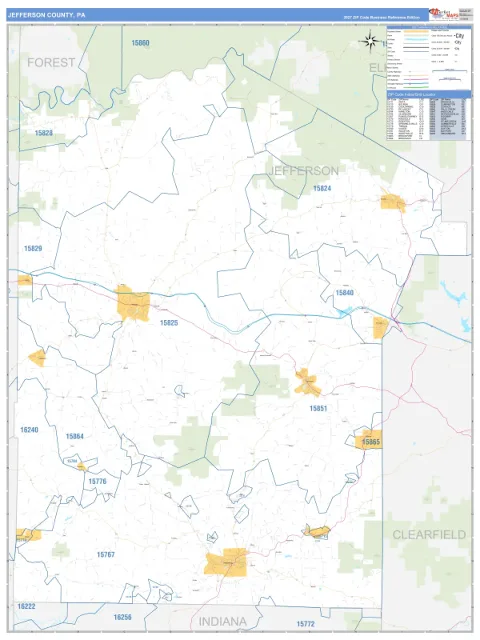 Jefferson County, PA map