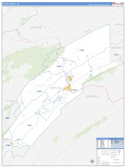 Mifflin County, PA map