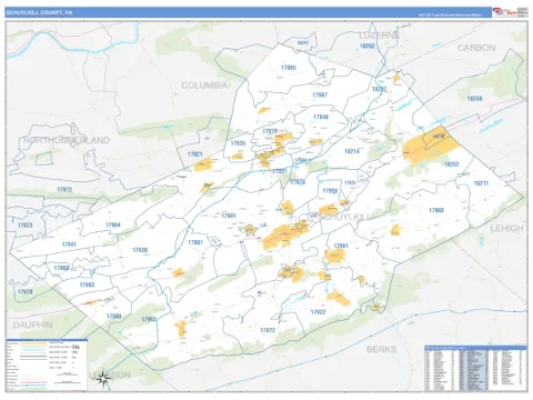 Schuylkill County, PA map