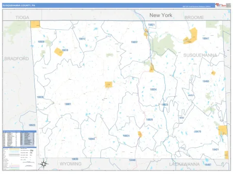 Susquehanna County, PA map