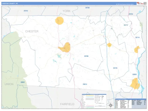 Chester County, SC map