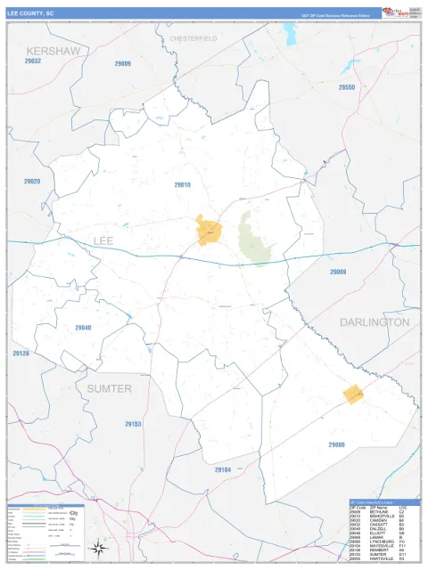 Lee County, SC map