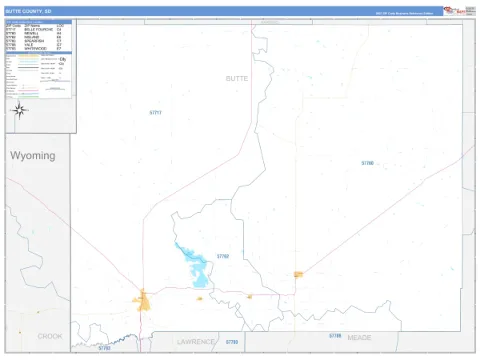 Butte County, SD map