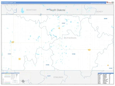 McPherson County, SD map