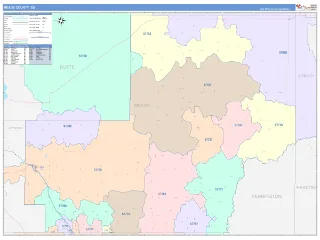 Meade County, SD ColorCast style ZIP Code wall map