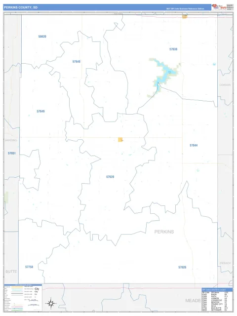 Perkins County, SD map