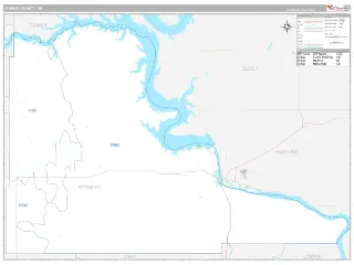 Stanley County, SD Classic style ZIP Code wall map